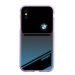 Чехол iPhone XS Max матовый BMW SPORT, цвет: 3D-сиреневый