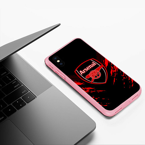 Чехол iPhone XS Max матовый Arsenal FC: Sport Fashion / 3D-Баблгам – фото 3