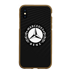 Чехол iPhone XS Max матовый Mercedes-Benz, цвет: 3D-коричневый