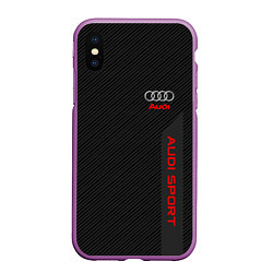 Чехол iPhone XS Max матовый Audi: Sport Line, цвет: 3D-фиолетовый