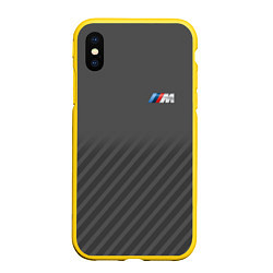 Чехол iPhone XS Max матовый BMW M SPORT, цвет: 3D-желтый