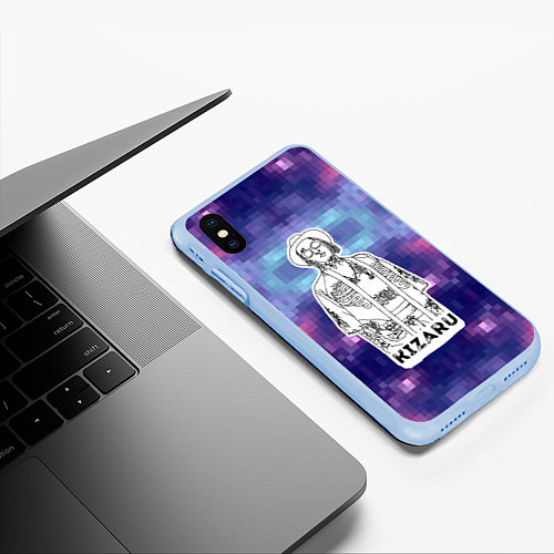 Чехол iPhone XS Max матовый Kizaru / 3D-Голубой – фото 3