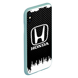 Чехол iPhone XS Max матовый Honda: Black Side, цвет: 3D-мятный — фото 2