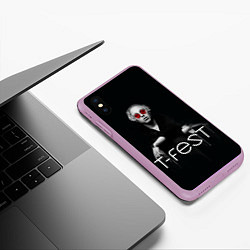 Чехол iPhone XS Max матовый T-Fest: Black Style, цвет: 3D-сиреневый — фото 2