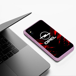 Чехол iPhone XS Max матовый Opel: Red Anger, цвет: 3D-сиреневый — фото 2