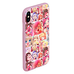 Чехол iPhone XS Max матовый Ahegao, цвет: 3D-розовый — фото 2