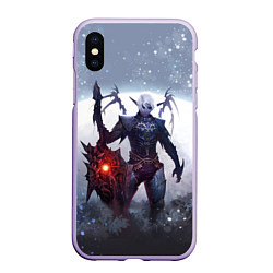 Чехол iPhone XS Max матовый Dark Knight, цвет: 3D-светло-сиреневый