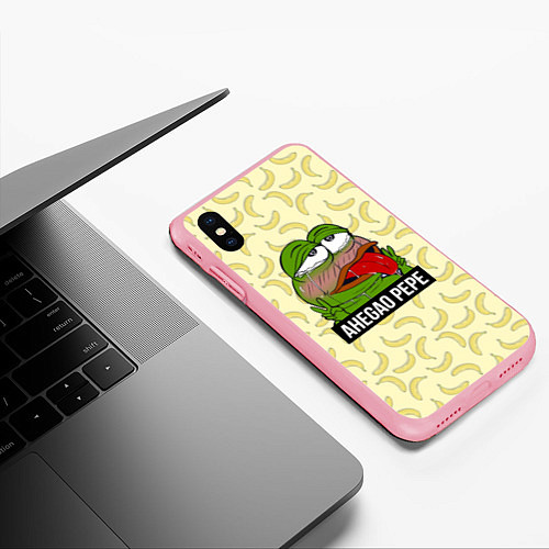 Чехол iPhone XS Max матовый Ahegao Pepe / 3D-Баблгам – фото 3