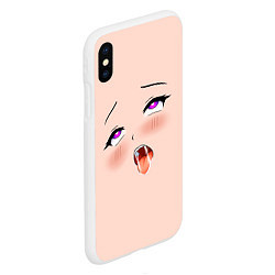 Чехол iPhone XS Max матовый Ahegao Face, цвет: 3D-белый — фото 2