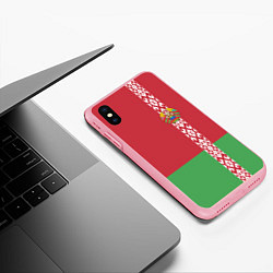 Чехол iPhone XS Max матовый Беларусь, цвет: 3D-баблгам — фото 2