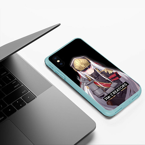 Чехол iPhone XS Max матовый Re:Creators / 3D-Мятный – фото 3
