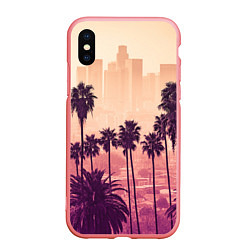 Чехол iPhone XS Max матовый Los Angeles, цвет: 3D-баблгам