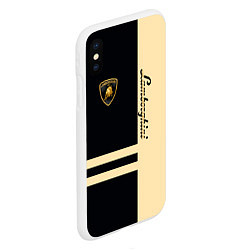 Чехол iPhone XS Max матовый Lamborghini Sport, цвет: 3D-белый — фото 2