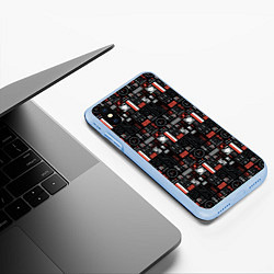 Чехол iPhone XS Max матовый Twenty One Pilots: Pattern, цвет: 3D-голубой — фото 2