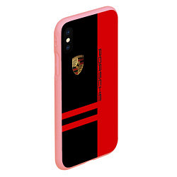Чехол iPhone XS Max матовый Porsche: Red Sport, цвет: 3D-баблгам — фото 2