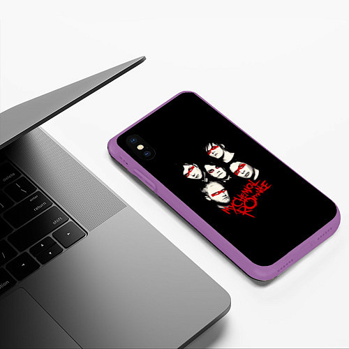 Чехол iPhone XS Max матовый My Chemical Romance Boys / 3D-Фиолетовый – фото 3