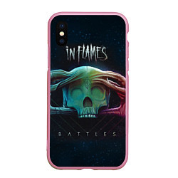 Чехол iPhone XS Max матовый In Flames: Battles, цвет: 3D-розовый