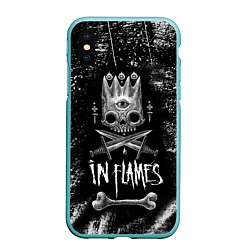 Чехол iPhone XS Max матовый In Flames: Skeleton King, цвет: 3D-мятный