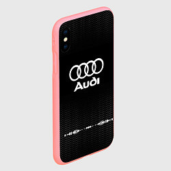 Чехол iPhone XS Max матовый Audi: Black Abstract, цвет: 3D-баблгам — фото 2