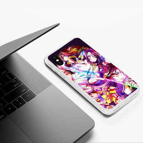 Чехол iPhone XS Max матовый No Game No Life / 3D-Белый – фото 3