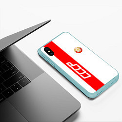 Чехол iPhone XS Max матовый СССР: White Collection, цвет: 3D-мятный — фото 2