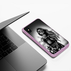 Чехол iPhone XS Max матовый Trap Girl, цвет: 3D-сиреневый — фото 2