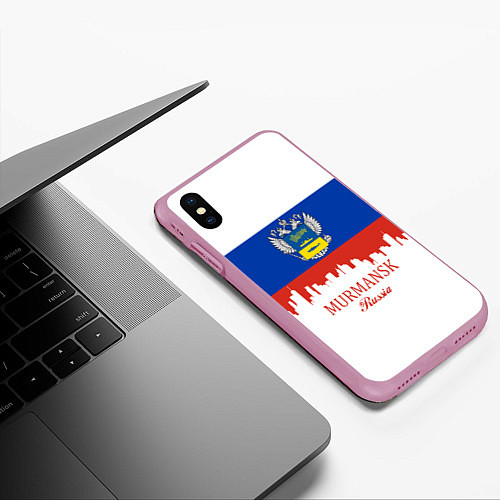 Чехол iPhone XS Max матовый Murmansk: Russia / 3D-Розовый – фото 3