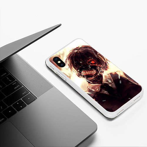 Чехол iPhone XS Max матовый Tokyo Ghoul / 3D-Белый – фото 3