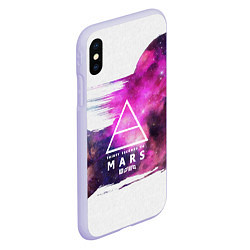 Чехол iPhone XS Max матовый 30 STM: Space Wave, цвет: 3D-светло-сиреневый — фото 2