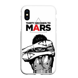 Чехол iPhone XS Max матовый 30 STM: Jared Leto, цвет: 3D-белый