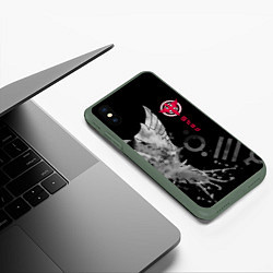 Чехол iPhone XS Max матовый 30 STM: Grey Bird, цвет: 3D-темно-зеленый — фото 2