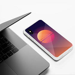 Чехол iPhone XS Max матовый Retro Sunrise, цвет: 3D-белый — фото 2
