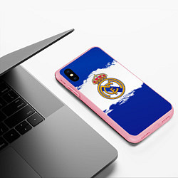 Чехол iPhone XS Max матовый Real Madrid FC, цвет: 3D-баблгам — фото 2