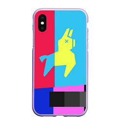 Чехол iPhone XS Max матовый Цветная Лама