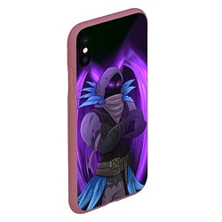 Чехол iPhone XS Max матовый Violet Raven, цвет: 3D-малиновый — фото 2