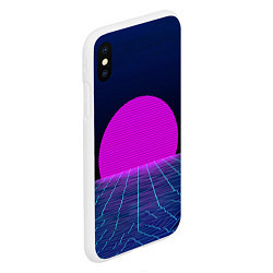 Чехол iPhone XS Max матовый Digital Sunrise, цвет: 3D-белый — фото 2