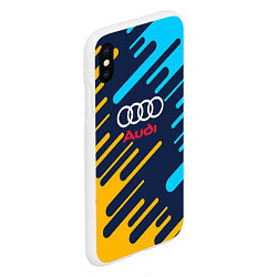 Чехол iPhone XS Max матовый Audi: Colour Sport, цвет: 3D-белый — фото 2