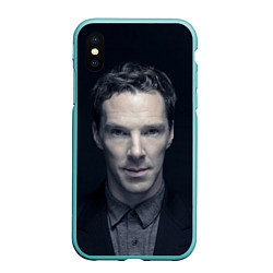 Чехол iPhone XS Max матовый Benedict Cumberbatch, цвет: 3D-мятный