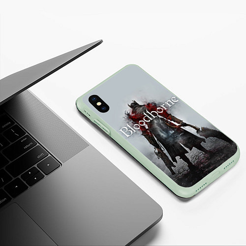 Чехол iPhone XS Max матовый Bloodborne: Hell Knight / 3D-Салатовый – фото 3