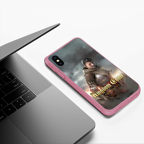 Чехол iPhone XS Max матовый Kingdom Come: Henry KC / 3D-Малиновый – фото 3