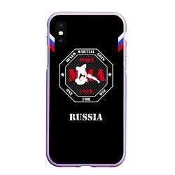 Чехол iPhone XS Max матовый MMA Russia, цвет: 3D-сиреневый