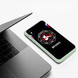 Чехол iPhone XS Max матовый MMA Russia, цвет: 3D-салатовый — фото 2