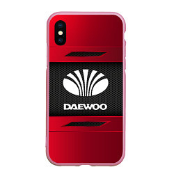 Чехол iPhone XS Max матовый Daewoo Sport, цвет: 3D-розовый