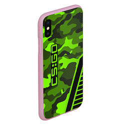 Чехол iPhone XS Max матовый CS:GO Light Green Camo, цвет: 3D-розовый — фото 2