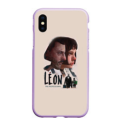 Чехол iPhone XS Max матовый Leon, цвет: 3D-сиреневый