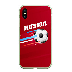 Чехол iPhone XS Max матовый Russia Football