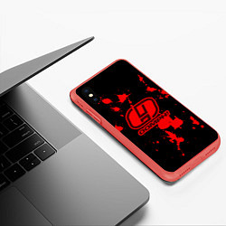 Чехол iPhone XS Max матовый OOMPH!, цвет: 3D-красный — фото 2