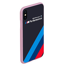 Чехол iPhone XS Max матовый BMW M Performance, цвет: 3D-розовый — фото 2