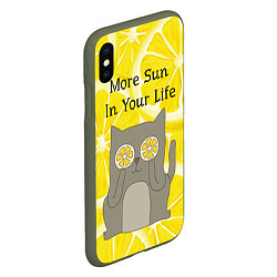 Чехол iPhone XS Max матовый More Sun In Your Life, цвет: 3D-темно-зеленый — фото 2