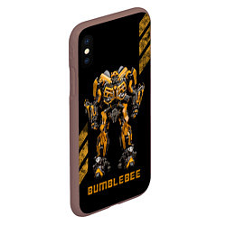 Чехол iPhone XS Max матовый Bumblebee Auto, цвет: 3D-коричневый — фото 2